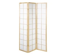 Sustumiamos širmos ORIENTAL su 3 plokštėmis 130,5x2xH178,5 cm, pušinis rėmas, spalva: natūrali