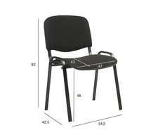 Lankytojų kėdė ISO 54,5xD42,5xH82cm