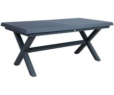 Home4You Stalas COLUMBUS 183/243x100xH76 Tamsiai pilka