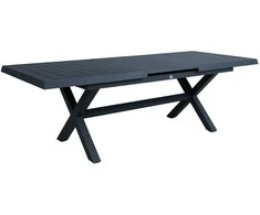 Home4You Dark Stalas COLUMBUS 183/243x100xH76, tamsiai pilkas