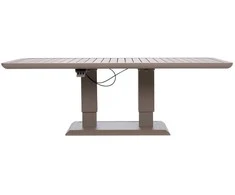 Home4You Stalas MARENDA 150x90xH2-75cm, pilkšvai smėlio spalvos