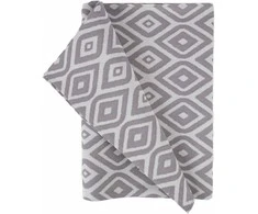 Fotelis Home4You Tablecloth HOLLY OUTDOOR 43x116cm, pilkas rhombus