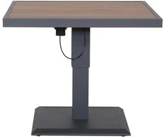 Reguliuojamo auksčio stalas PARKER 90x90xH52-75cm, pilkas