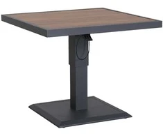 Reguliuojamo auksčio stalas PARKER 90x90xH52-75cm, pilkas