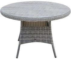 Stalas TRENTO, D110xA73,5cm, šviesiai pilkas