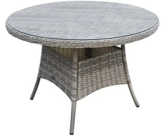 Stalas TRENTO, D110xA73,5cm, šviesiai pilkas