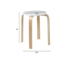 Home4you Taburetė SIXTY-1 D41xH45 cm, klijuota mediena su beržo lukštu