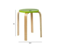 Home4You Taburetė SIXTY-1 D41xH45 cm, klijuota mediena su beržo lukštu