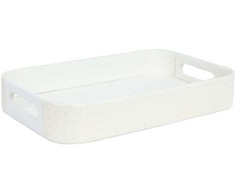 Home4You Dėklas WILMA 38,5×23,5x6 cm, baltas