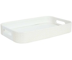 Home4You Dėklas WILMA 41,5×26,5x6 cm, baltas