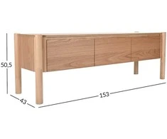 Home4You TV staliukas GARDENIA 153x43xH50,5cm Ąžuolo