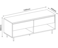 Home4You TV staliukas HERTA 120x40x48 cm