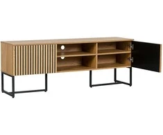 Home4You TV staliukas HAMPTON 160x40xH60cm, melaminas su ąžuolo žieve