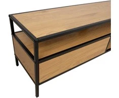 Home4You TV staliukas HEDVIG 120x33xH40cm, uosis/juodas