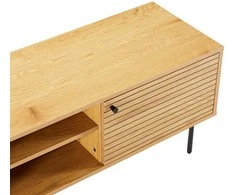 Home4You TV staliukas LINE 150x40xH50cm, melaminas su ąžuolo žieve
