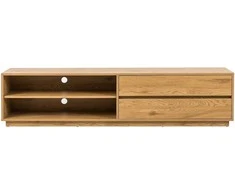 Home4you TV staliukas SACHA 180x40xH43cm, melaminas su ąžuolo žieve
