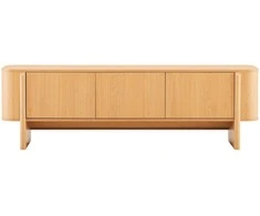 Home4You TV unit MORBEN 160x42xH50cm, melamine with oak decor