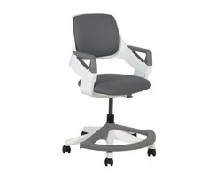 Vaikiška kėdė ROOKEE, 64x64xH76-93cm, spalva: pilka, rėmas: baltas plastikas