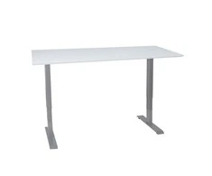 Rašomasis stalas ERGO su 2 varikliais, 160x80 cm, Spalva: pilkšvai balta