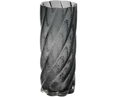 Home4You Vaza LAURO, D10xA25cm, pilkas stiklas