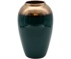 Home4You Vase TITAN STONE D17xH27cm, dark žalias