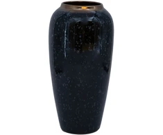 Vaza „TITAN STONE“, D17 x H32 cm, juoda/pilka
