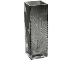 Home4You Vaza ZANA 10x10xH30cm, pilkas stiklas