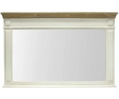 Home4You Veidrodis SAMIRA, 107x4,5x70 cm, spalva: sendinta balta, ruda