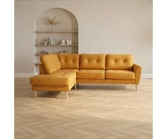 Home4You Kampinė sofa HEIVI KK, geltona.
