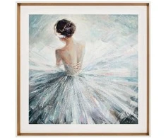 ART Sienų dekoras 80x80cm, balerina su kristalais
