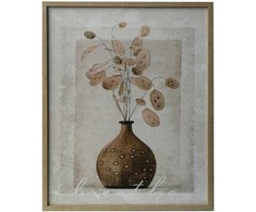Sienų meno kūrinys WALLY 40x50cm, augalai apvalioje vazoje