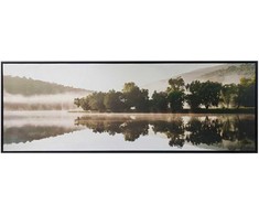 Sienų meno kūrinys WALLY 50x140cm, rūkas ant ežero