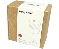 Home4You Vyno taurės su auksiniu kraštu, 2 vnt., aukštis 19,7 cm, 400 ml