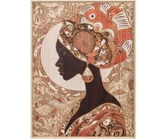 ART Medinis sienų dekoras 60x80 cm, „lady-2“