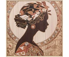 ART Medinis sienų dekoras 80x80 cm, „lady-1“