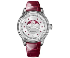 Laikrodis AVIATOR Douglas Moonflight Gemstone Edition Sidabrinis Raudona Ruby V.1.33.0.419.4