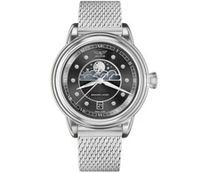 Laikrodis AVIATOR Douglas Moonflight Sidabrinis Diamonds Edition V.1.33.0.381.5