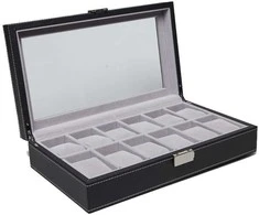 Laikrodis Julman Laikrodžio saugojimo dėžutė PU leather / Velour 12