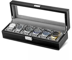 Laikrodis Julman Laikrodžio saugojimo dėžutė PU Leather 6