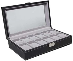 Laikrodis Julman Laikrodžio saugojimo dėžutė PU leather / Velour 12