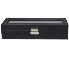 Laikrodis Julman Laikrodžio saugojimo dėžutė PU Leather/ PU Carbon 6
