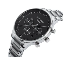 Laikrodis Paul Hewitt Solar Chrono Sidabrinis Juodas PH-W-0301