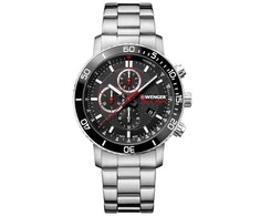 Laikrodis WENGER ROADSTER Juodas NIGHT CHRONO 01.1843.103
