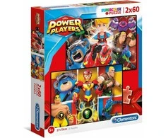 Clementoni supercolor dėlionė "Power Players" 2x60 pcs