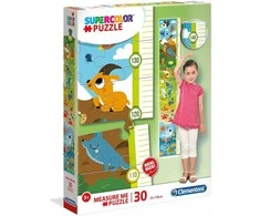 Clementoni supercolor dėlionė - ūgio matuoklis "Cutie Animals 30pcs
