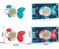 Dėlionė Magnetinė žvejyba „Gold Fish“ su muzika (12 vnt.)