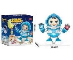 Muzikinis šokantis kosmonautas robotas su šviesos efektais, 20 cm