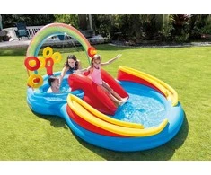 Pripučiamas baseinas (žaidimų aikštelė) INTEX Rainbow Ring Play Center 297x193x135 cm