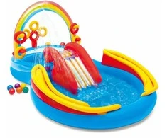 Pripučiamas baseinas (žaidimų aikštelė) INTEX Rainbow Ring Play Center 297x193x135 cm