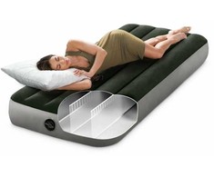 Pripučiamas čiužinys Intex Cot Dura-Beam Downy su integruota kojine pompa 76×191×25 cm